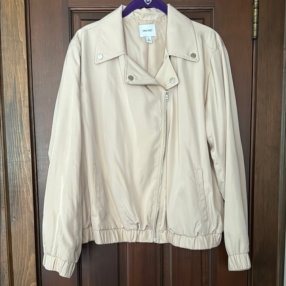 Women’s Nine West Moto/Bomber Jacket with Elastic Hemline - Picture 2 of 14